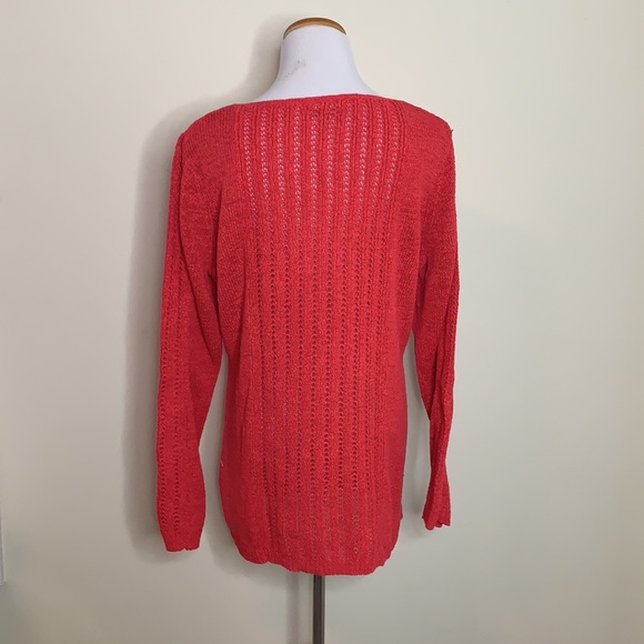 Rachel Zoe Red Loose Knit Sweater - Picture 5 of 8